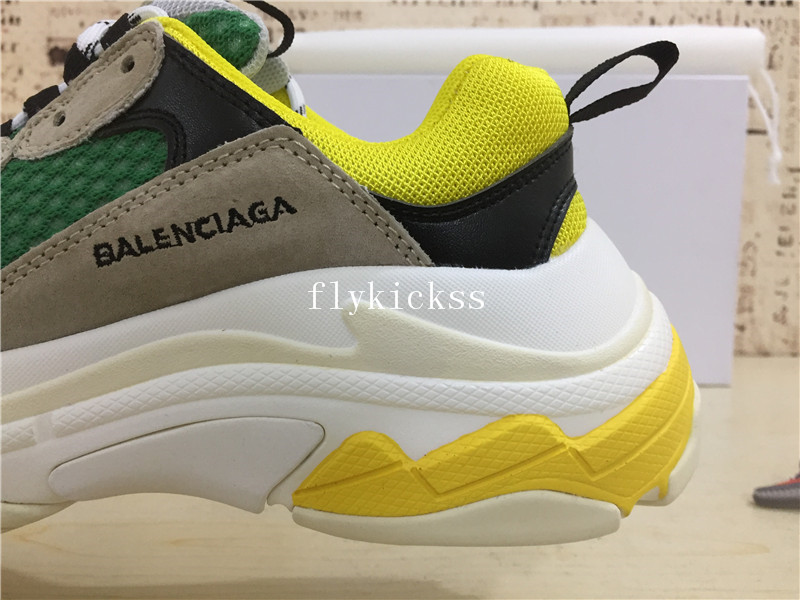 Balenciaga Leather Mint Clear Sole Triple S Sneakers By in
