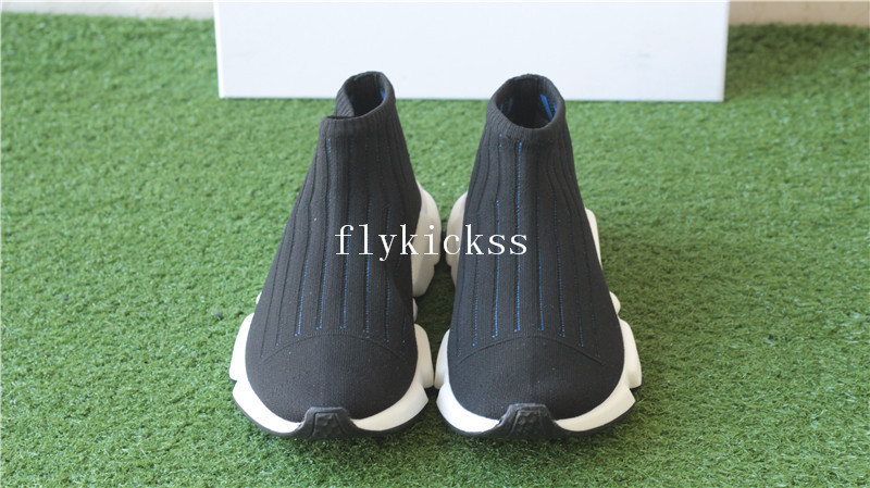 Balenciaga Rubber Black And White Lace up Speed
