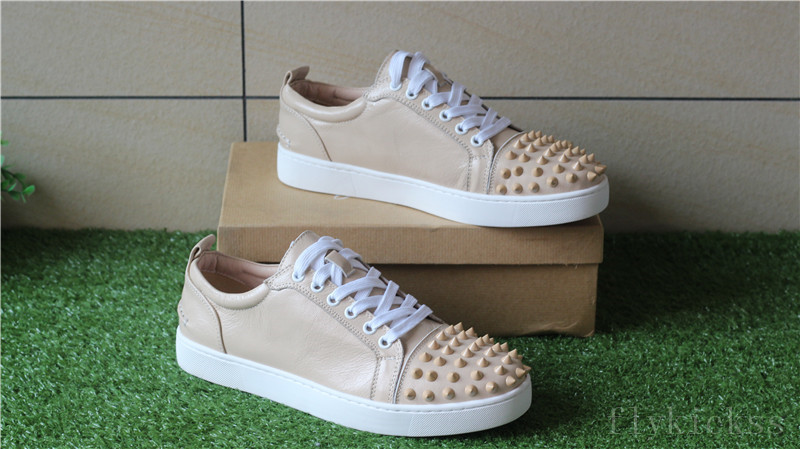 cream christian louboutins