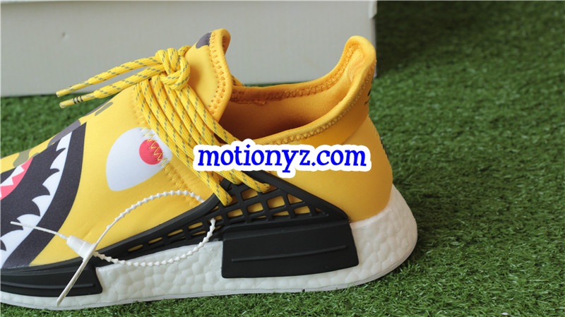 pharrell x adidas nmd human race yellow x bape