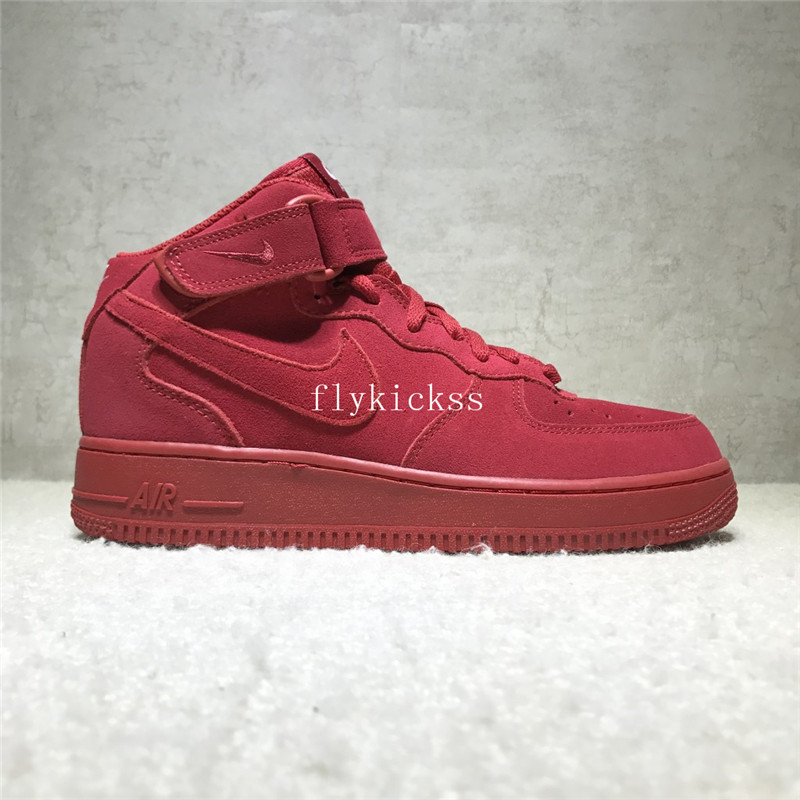 nike air force 1 high red suede